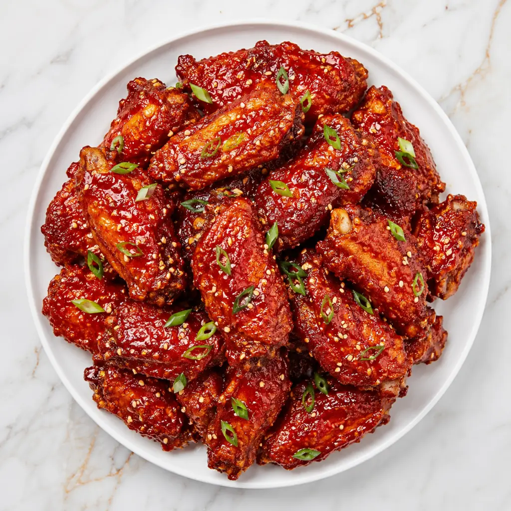 Spicy Korean Fried Chicken Wings