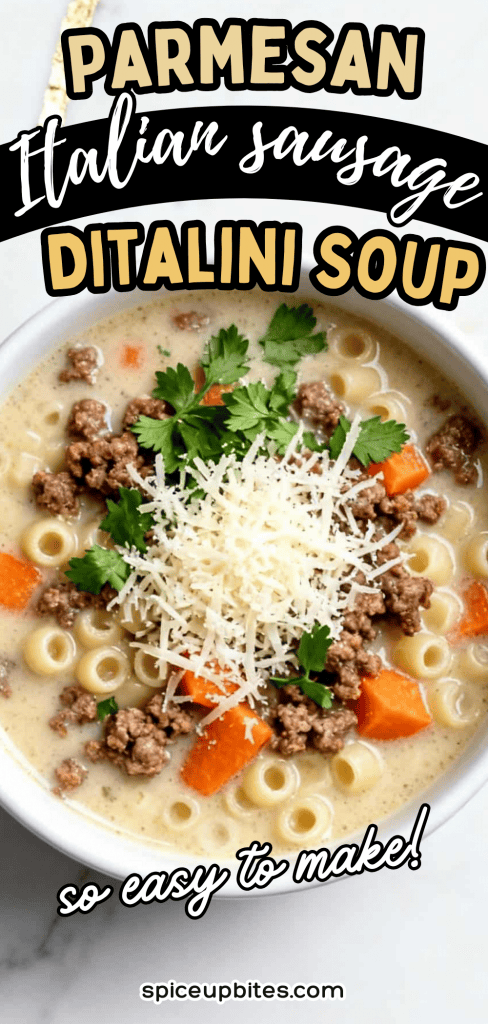 Creamy Parmesan Italian Sausage Ditalini Soup (2)