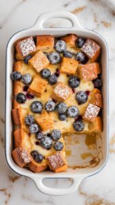 Blueberry Cream Cheese French Toast Casserole