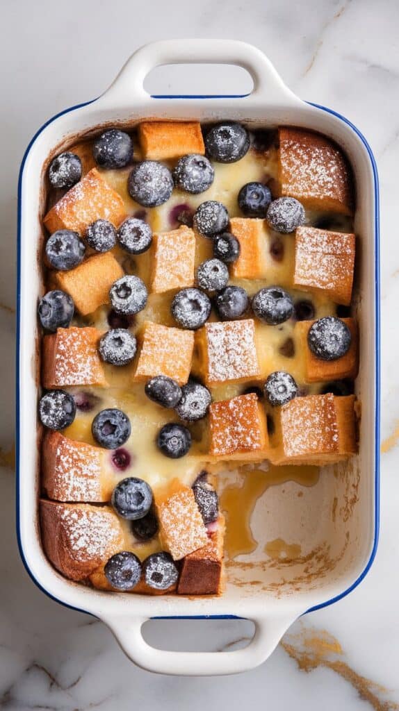 Blueberry Cream Cheese French Toast Casserole