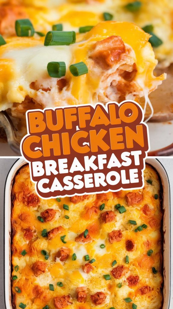 Buffalo Chicken Breakfast Casserole