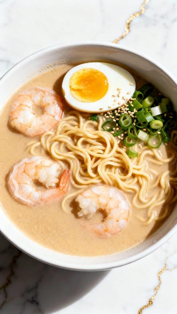 Creamy Shrimp Miso Ramen
