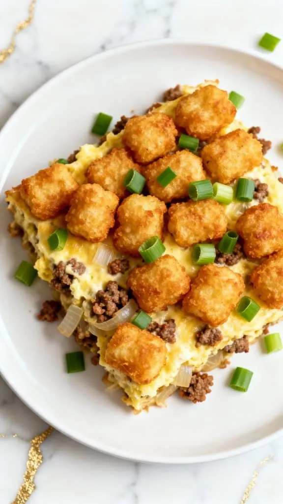 Tater Tot Sausage Breakfast Casserole