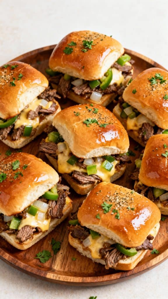 Philly Cheesesteak Sliders