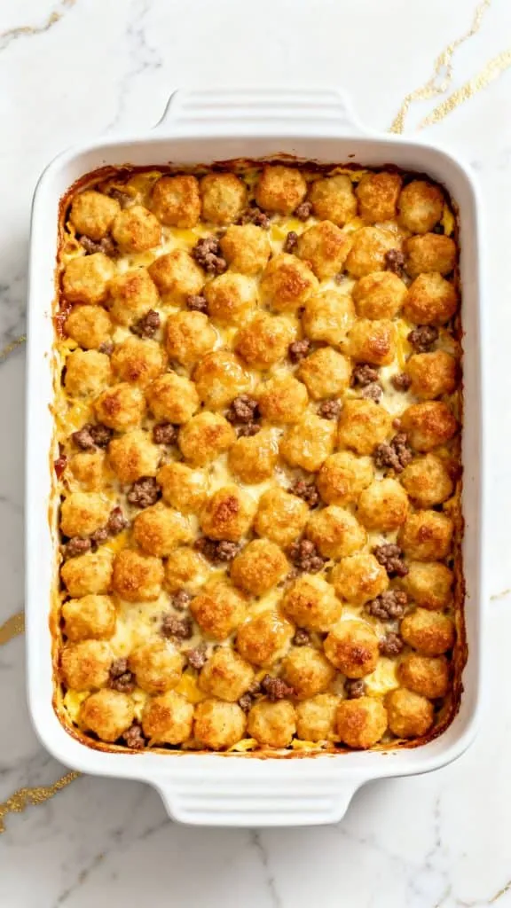 Tater Tot Sausage Breakfast Casserole