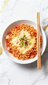 Kimchi Cheese Ramen Stir-Fry