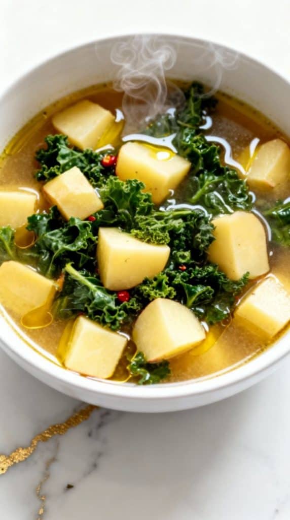 Cozy Vegetarian Potato-Kale Soup