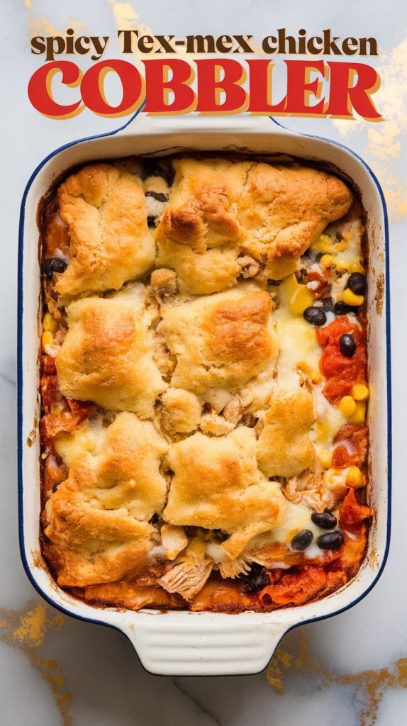 Spicy Tex-Mex Chicken Cobbler