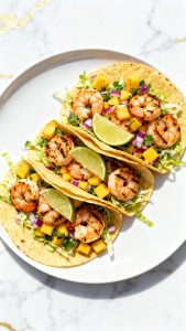 Grilled Shrimp Tacos With Mango Salsa