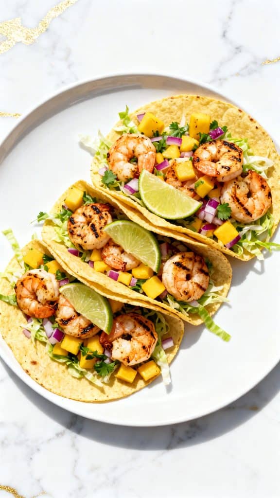 Grilled Shrimp Tacos With Mango Salsa