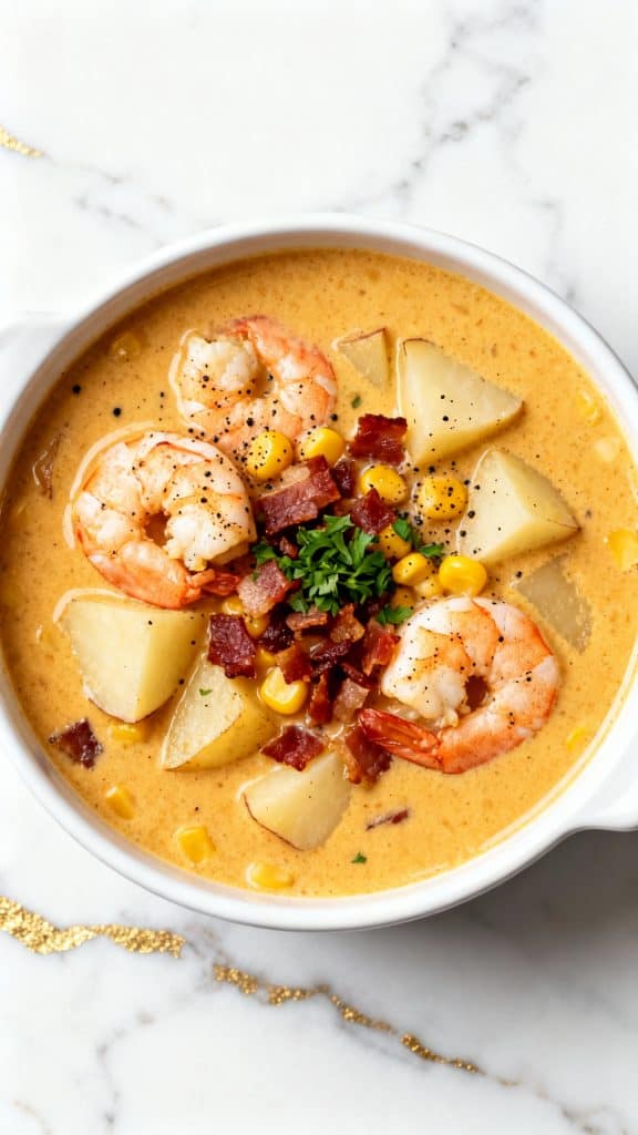Bacon, Shrimp & Corn Chowder