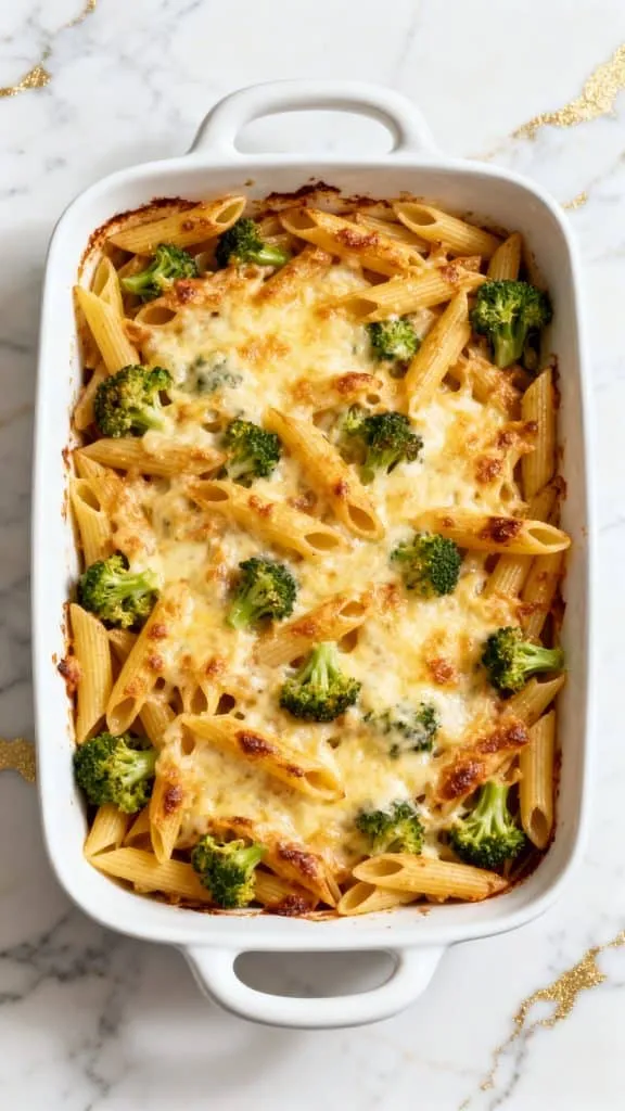 Cottage Cheese & Broccoli Pasta Bake