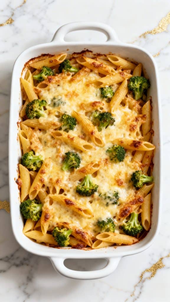 Cottage Cheese & Broccoli Pasta Bake
