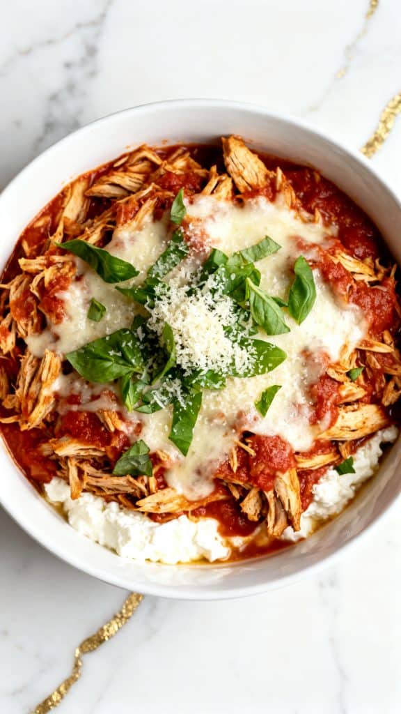 Chicken Parm Cottage Cheese Bowl