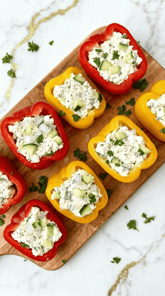 Cottage Cheese Stuffed Mini Peppers