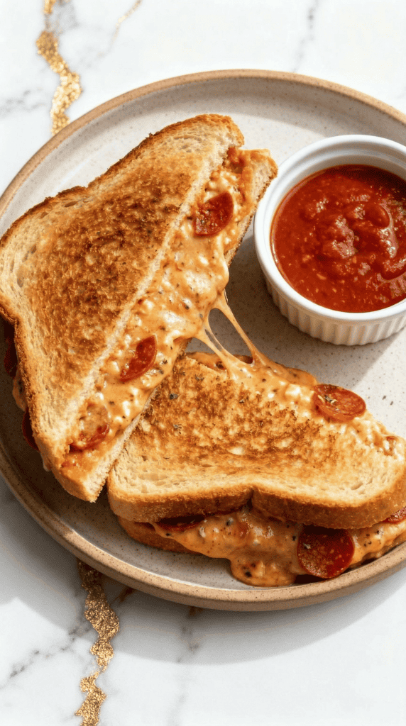 Pizza Cottage Cheese Grilled Cheese