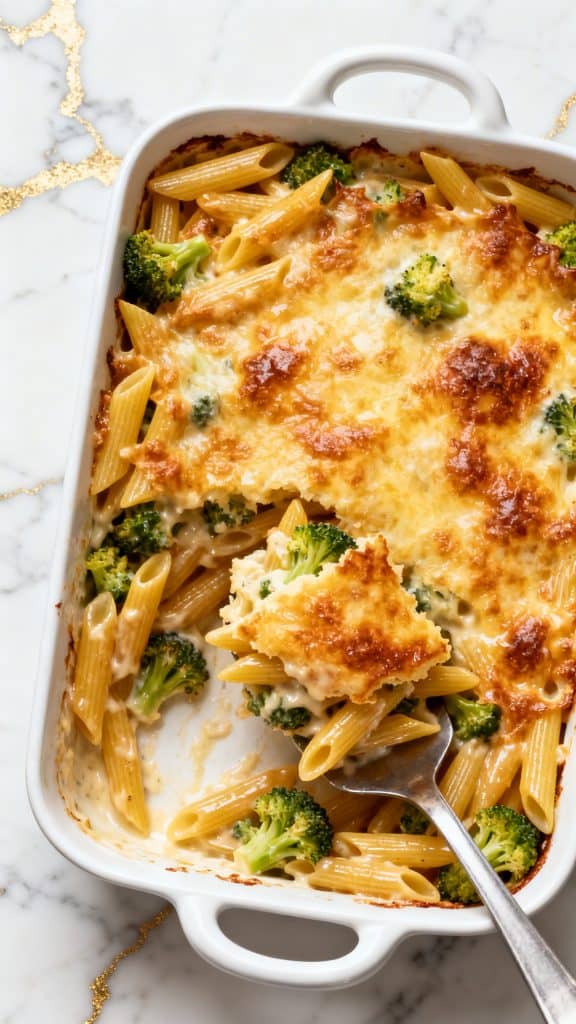 Cottage Cheese & Broccoli Pasta Bake