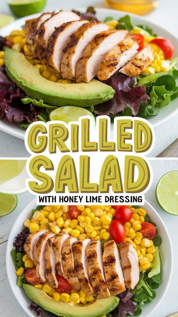 Grilled Chicken Salad with Honey Lime Dressing