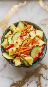 Spicy Pineapple Cucumber Slaw