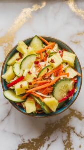 Spicy Pineapple Cucumber Slaw