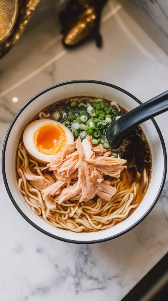 Slow Cooker Chicken Adobo Ramen