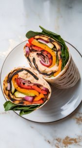 Grilled Veggie and Hummus Wraps