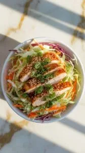 Asian Cabbage Slaw with Grilled Chicken