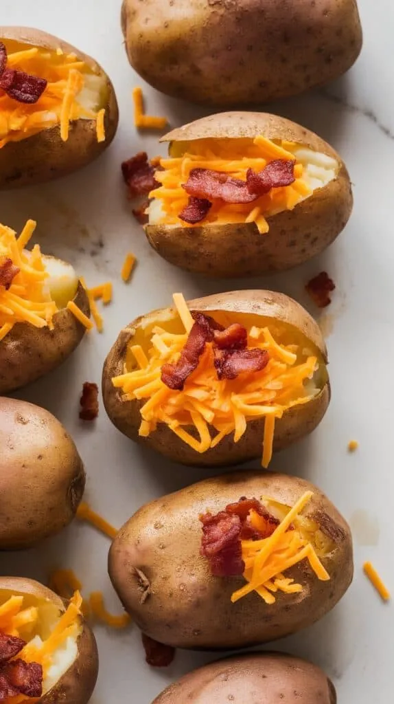 Mini-Stuffed Baked Potato Skewers