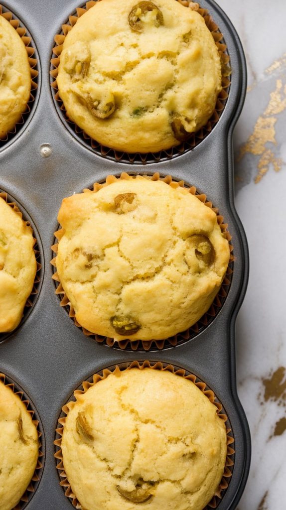 Cheesy Jalapeño Cornbread Muffins