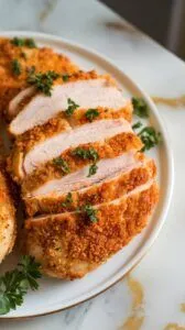 Crispy Panko Parmesan Crusted Chicken Breasts