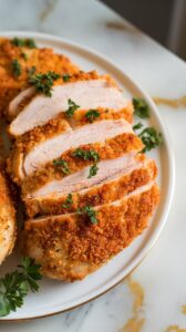 Crispy Panko Parmesan Crusted Chicken Breasts