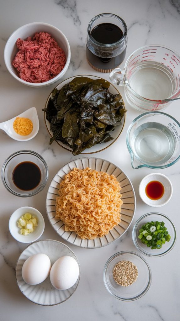 all ingredients laid out neatly: