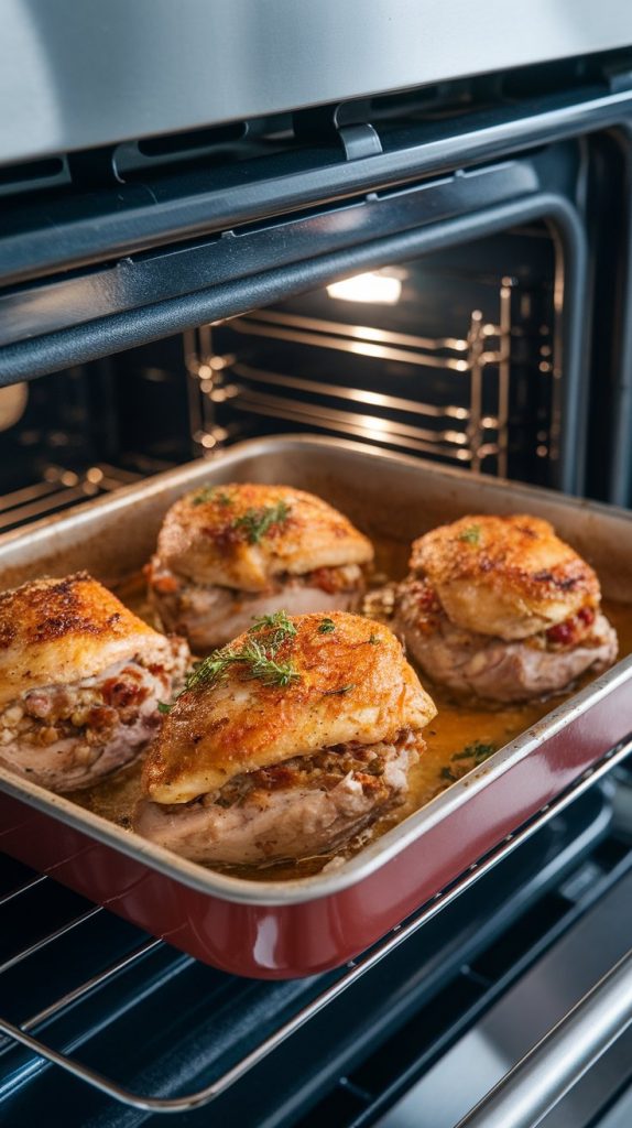 bake the seared chicken