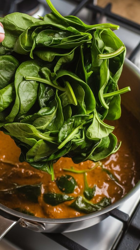 Coconut Curry Chickpeas with Spinach