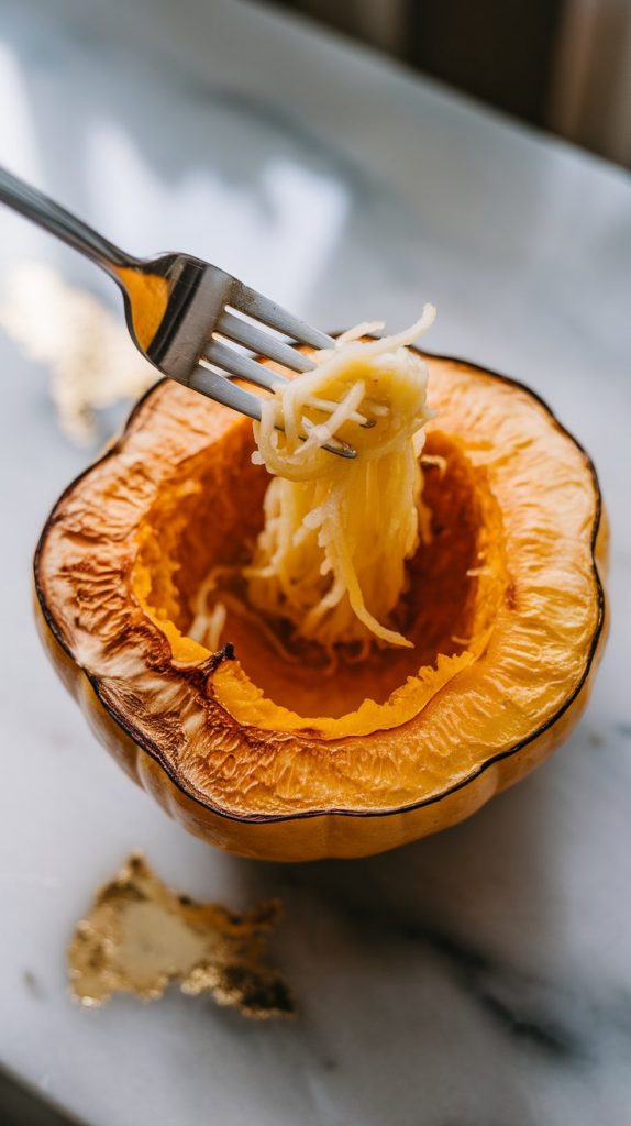 Spaghetti Squash with Roasted Tomatoes and Basil