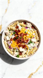 Chicken Bacon Ranch Pasta Salad