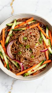 Korean Somen Noodle Salad with Soy Sauce