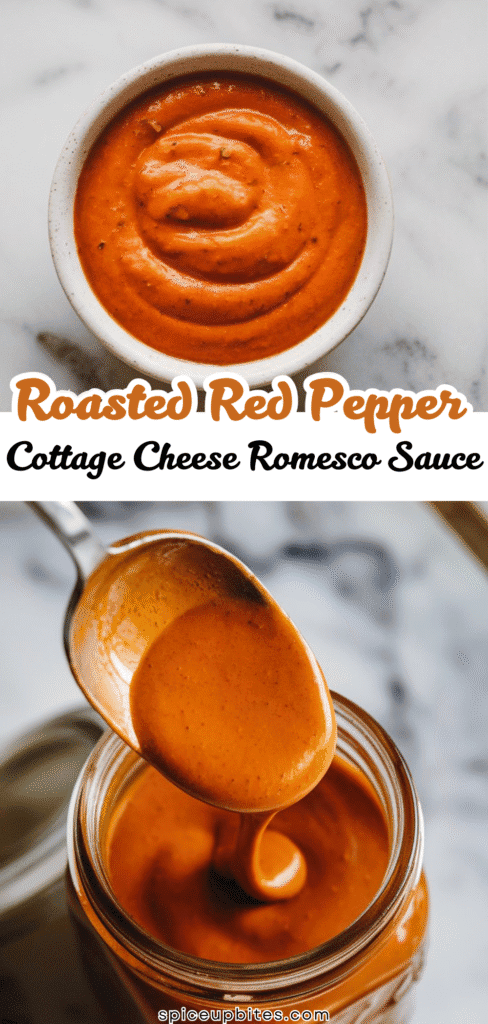 Roasted Red Pepper Cottage Cheese Romesco Sauce 