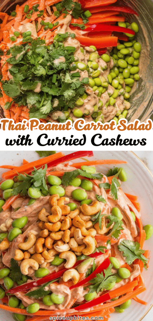 Thai Peanut Carrot Salad with Curried Cashews