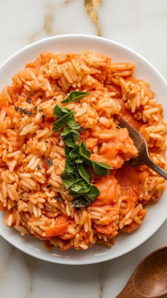 Gluten-Free Easy Tomato Basil Rice