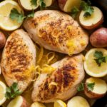 Lemon Herb Chicken and Potatoes Skillet