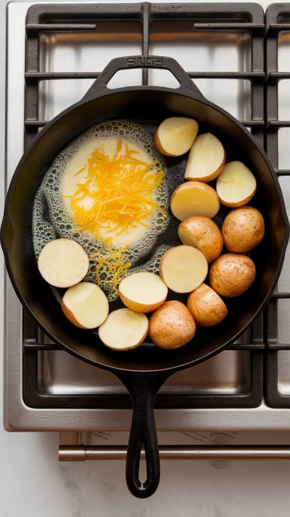 Lemon Herb Chicken and Potatoes Skillet