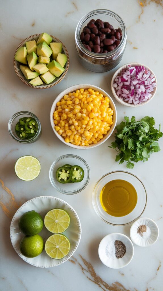 Avocado Corn and Black Bean Salsa