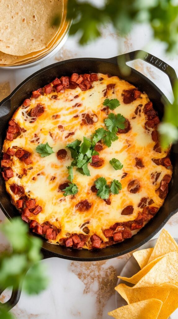 Queso Fundido with Chorizo