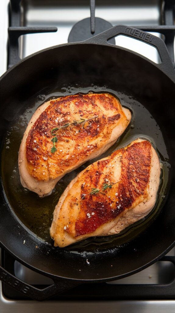 Lemon Herb Chicken and Potatoes Skillet