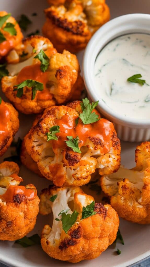 Air Fryer Buffalo Cauliflower Bites