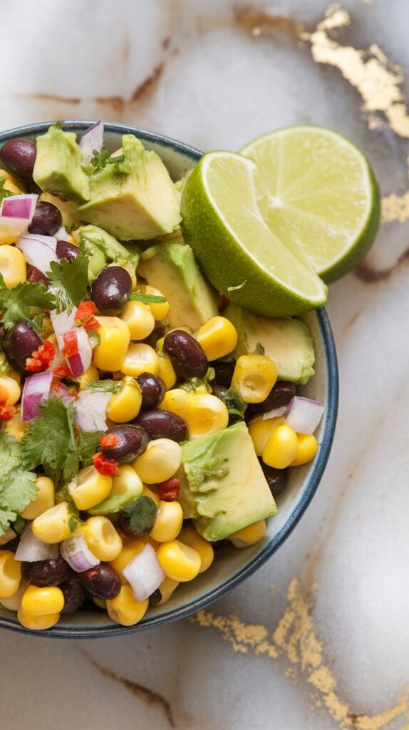 Avocado Corn and Black Bean Salsa