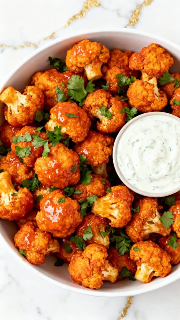 Air Fryer Buffalo Cauliflower Bites