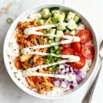 Buffalo Chicken Cottage Cheese Bowl