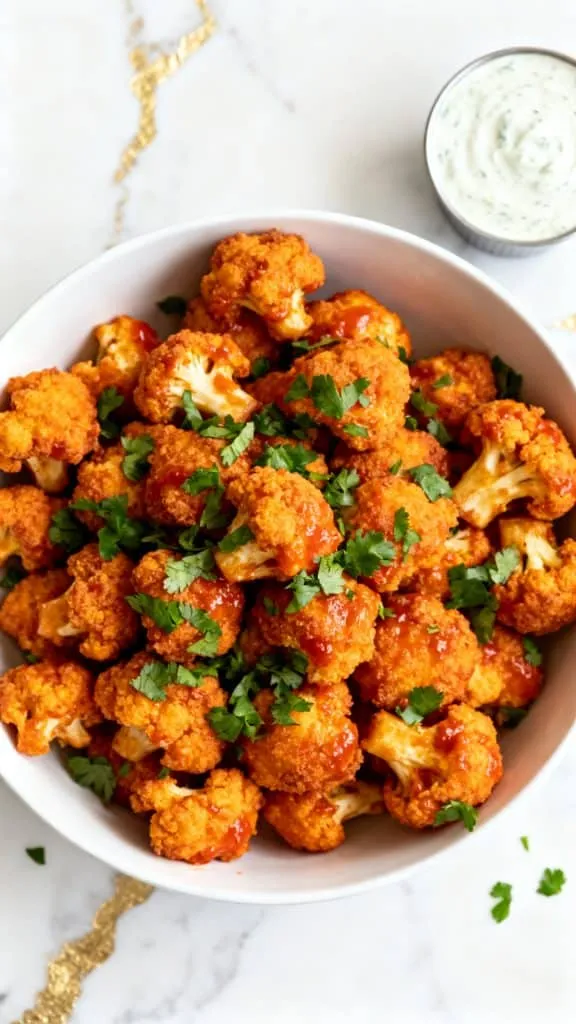 Air Fryer Buffalo Cauliflower Bites